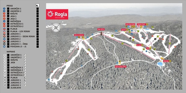 Rogla Ski Resort Ski Trail Map