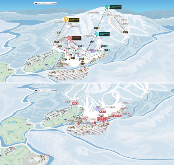 Yong Pyong Ski Trail Map
