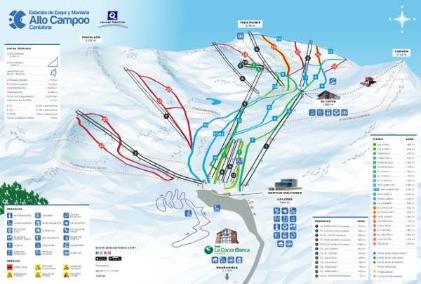 Alto Campoo Ski Trail Map