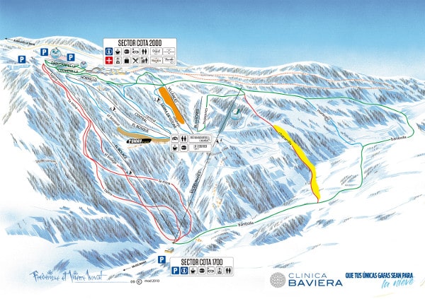 Valdelinares Ski Trail Map