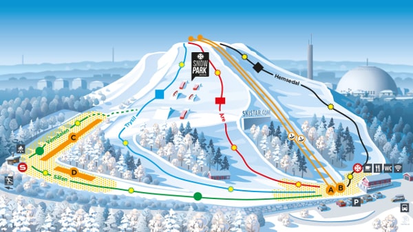 Hammarbybacken Ski Trail Map