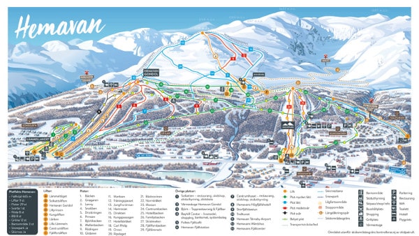 Hemavan Ski Trail Map