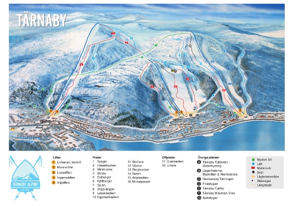 Tärnaby Ski Trail Map