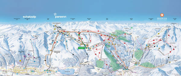Davos Klosters Ski Trail Map