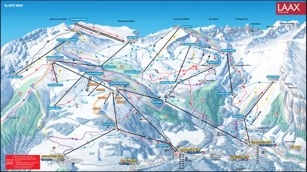 Laax Ski Trail Map