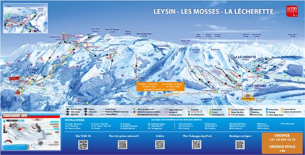 Leysin Ski Resort Ski Trail Map