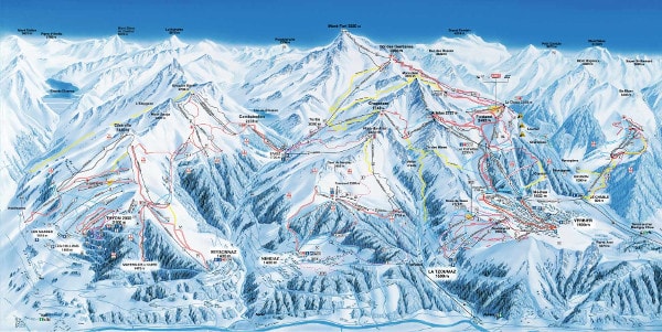 Verbier Ski Trail Map