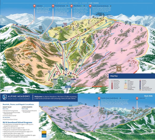 Alpine Meadows Trail Map