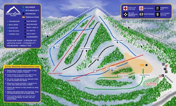 Alta Sierra Ski Resort Ski Trail Map