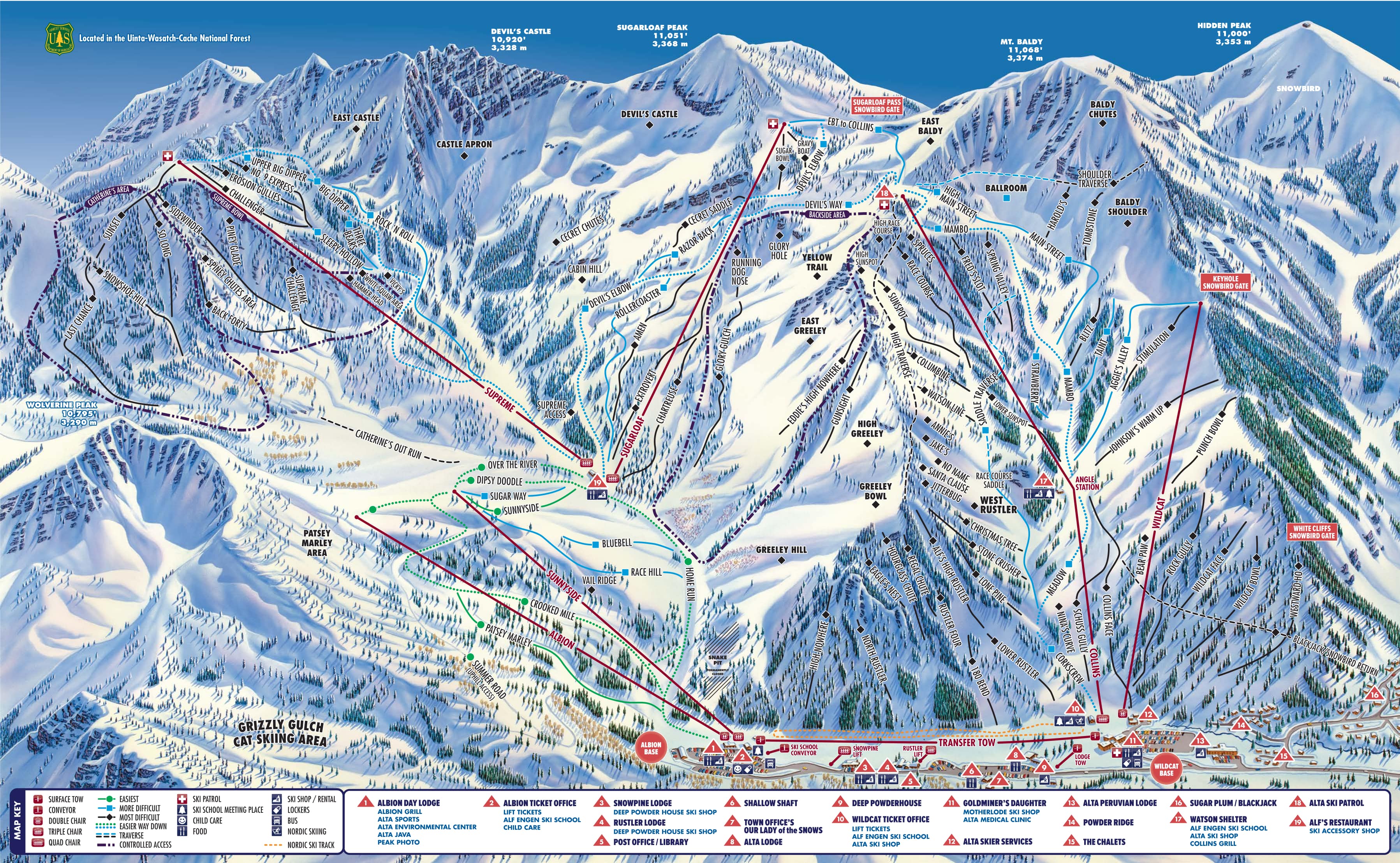 Alta Ski Trail Map Free Download