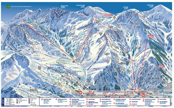 Alta Ski Resort Ski Trail Map
