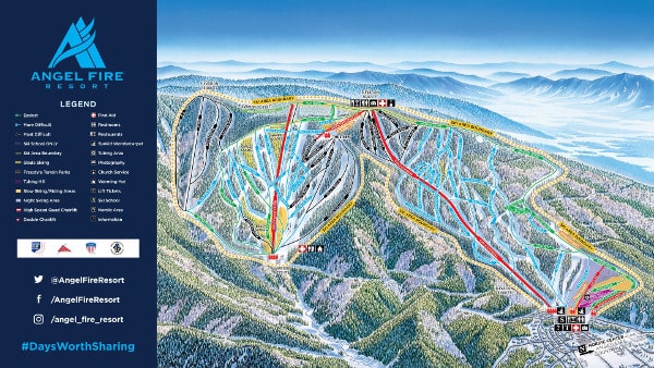 Angel Fire Ski Trail Map