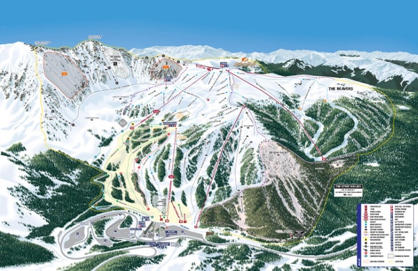Arapahoe Basin Ski Resort Ski Trail Map