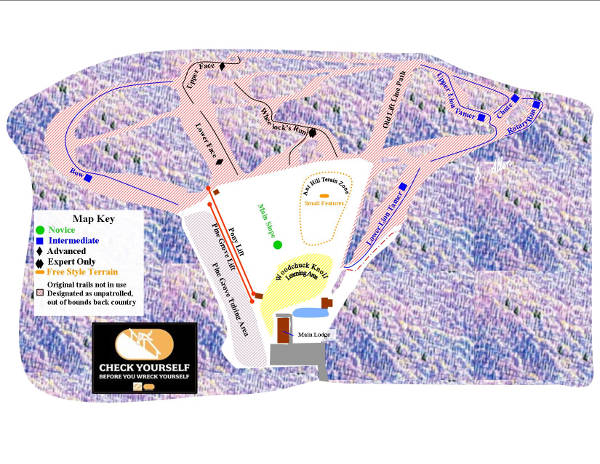 Arrow Head Ski Resort Ski Trail Map