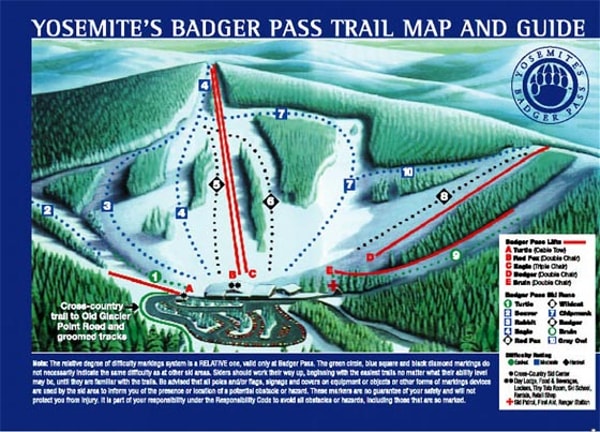 Badger Pass Ski Resort Ski Trail Map