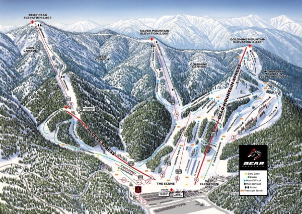 Big Bear Ski Resort Ski Trail Map