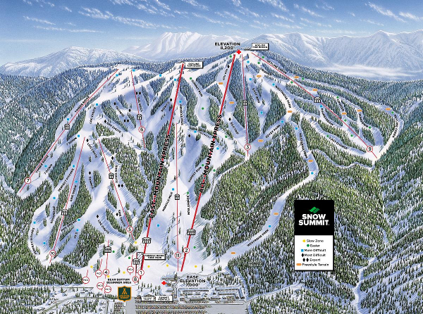 Big Bear Mountain Ski Trail Map Free download