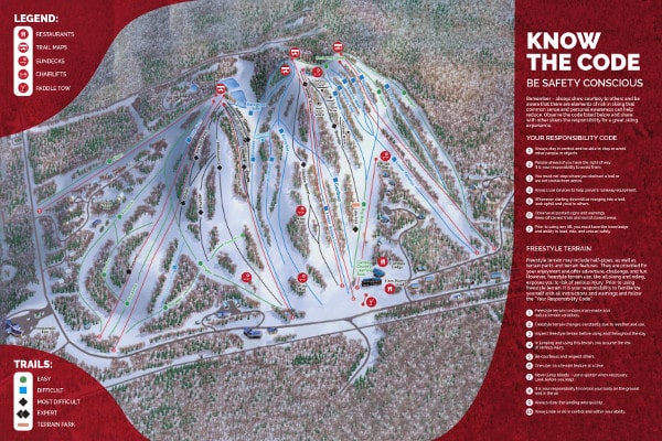 Big Powderhorn, Ski Resort Ski Trail Map
