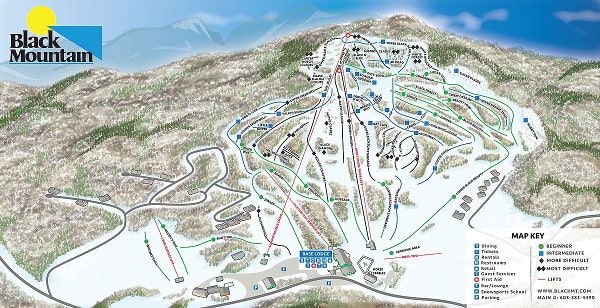 Black Mountain, New England Ski Resort Ski Trail Map