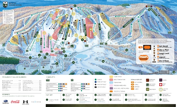 Boyne Highlands Ski Resort Ski Trail Map