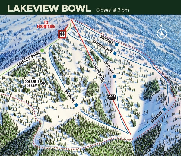 Brundage Mountain Lakeview Ski Resort Ski Trail Map