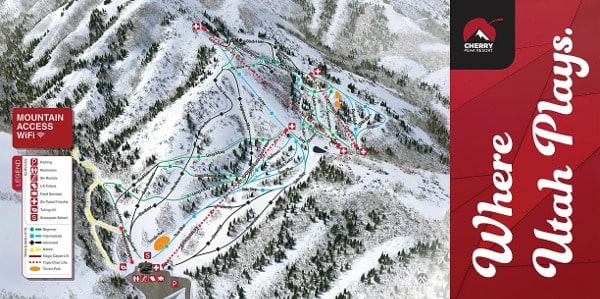 Cherry Peak Resort Ski Trail Map