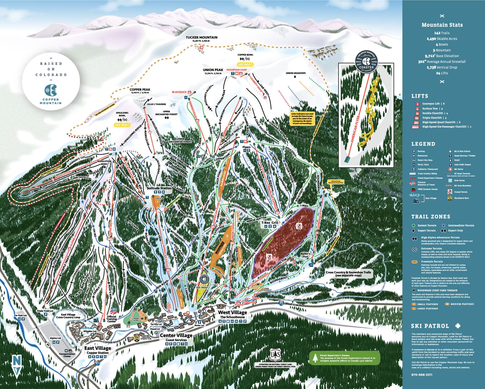 Copper Mountain Resort Map Copper Mountain Ski Map Free Download