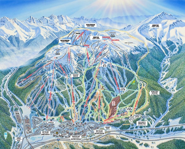 Copper Mountain Ski Resort Ski Trail Map