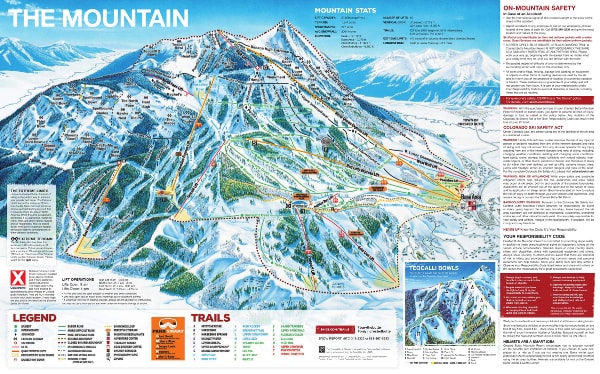 Crested Butte Ski Resort Ski Trail Map