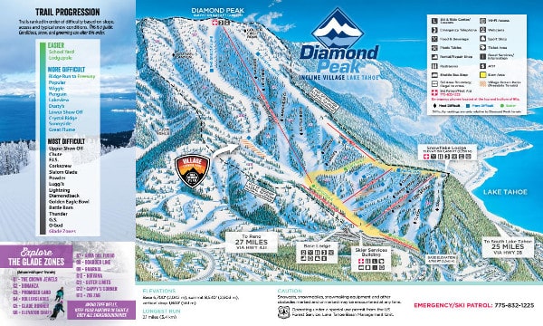 Diamond Peak Ski Resort Ski Trail Map