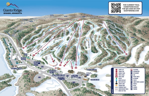 Giants Ridge Ski Resort Ski Trail Map