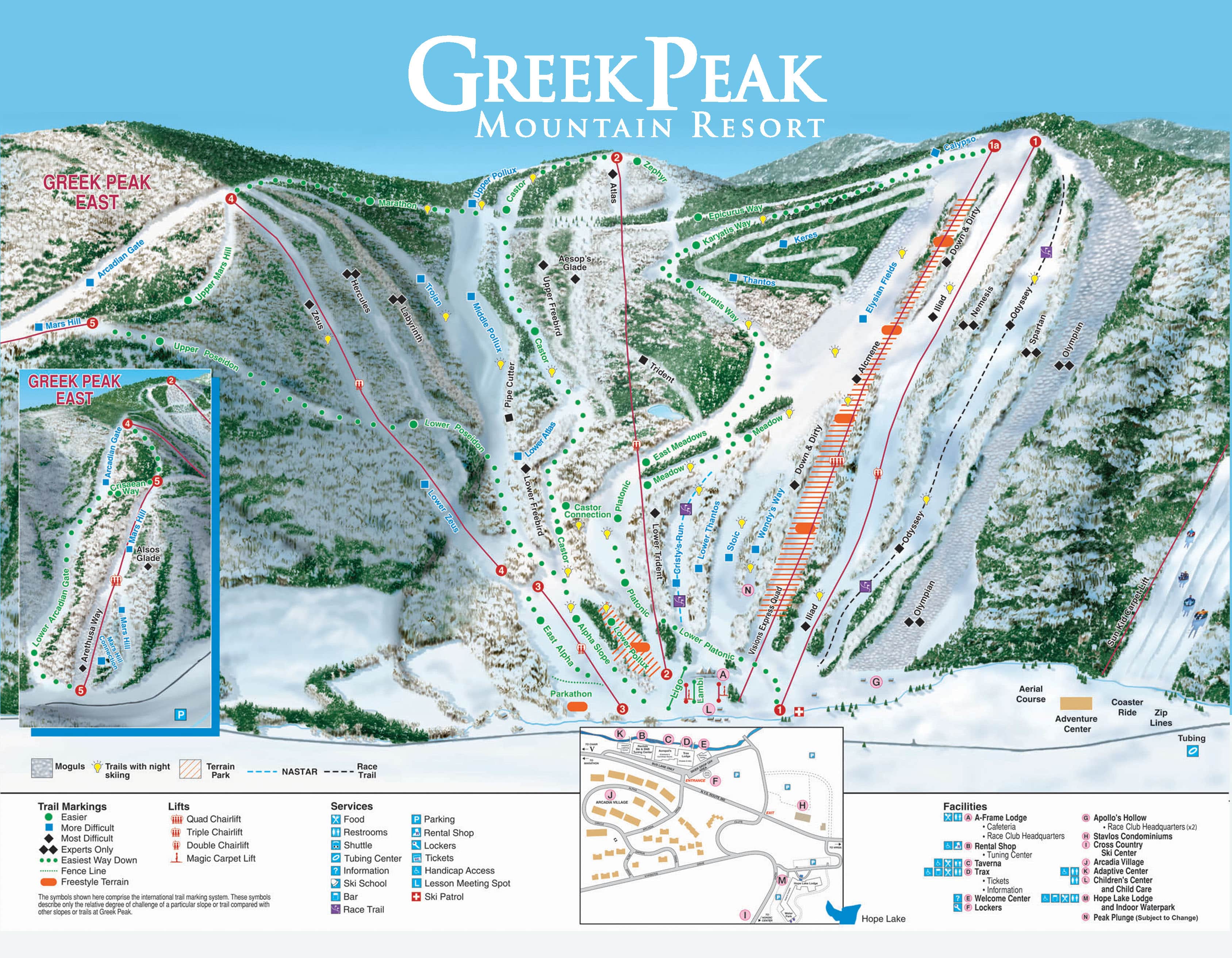 China Peak Mountain Resort Piste Map / Trail Map