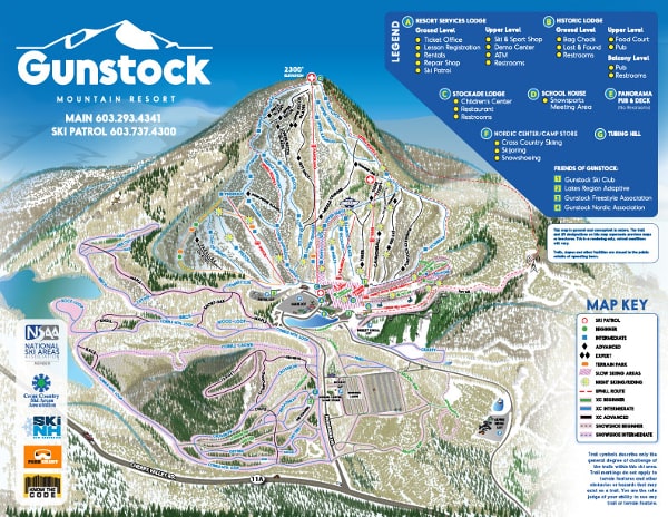 Gunstock Ski Resort Ski Map