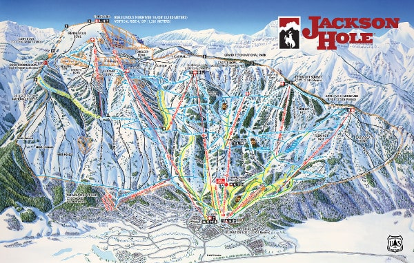 Jackson Hole Ski Resort Ski Trail Map