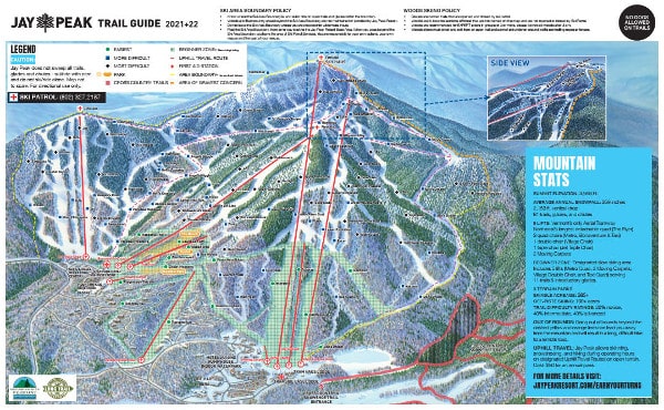 Jay Peak Ski Resort Ski Trail Map