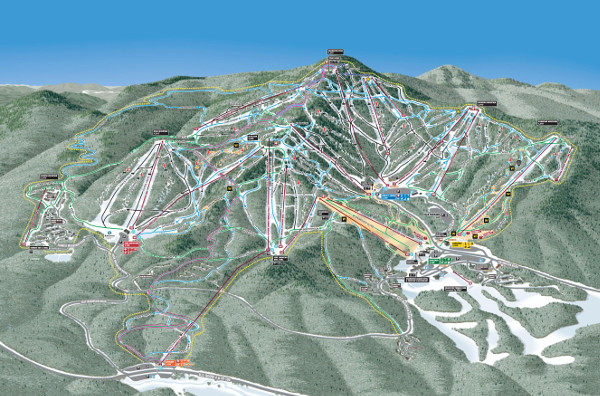 Killington, Vermont Ski Resort Ski Trail Map