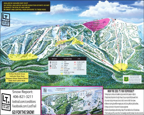 Lost Trail Powder Mountain Resort Ski Map