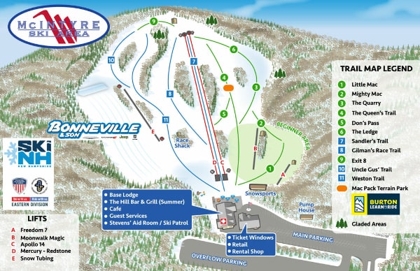 McIntyre Ski Resort Ski Trail Map