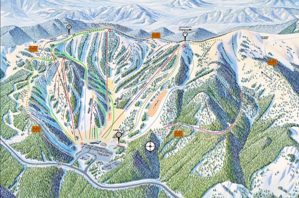 Monarch Mountain, Colorado Ski Resort Ski Map