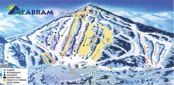 Mount Abram Ski Resort Ski Trail Map