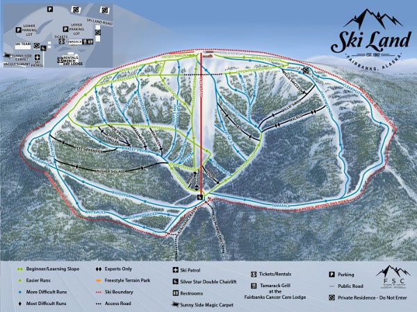 Mount Aurora Ski Resort Ski Trail Map
