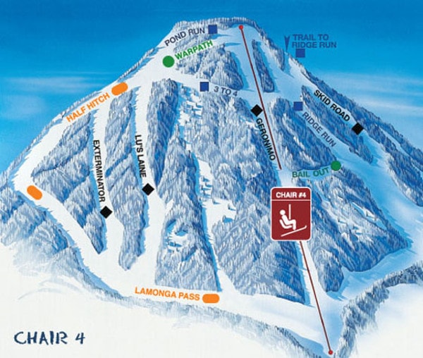 Mount Spokane Resort Ski Trail Map