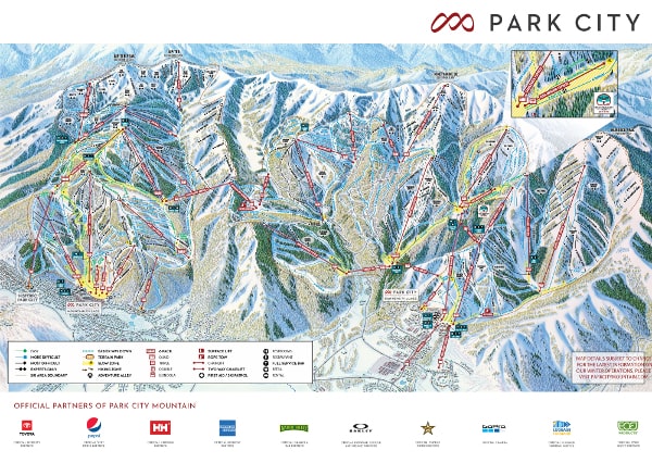 Park City Ski Resort Ski Trail Map