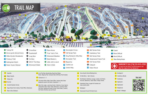 Peek'n Peak Ski Resort Ski Trail Map