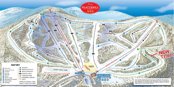 Plattekill Ski Resort Ski Trail Map