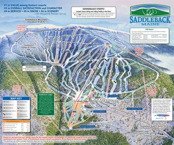 Saddleback Ski Trail Map