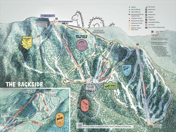 Sierra at Tahoe Ski Resort Ski Trail Map
