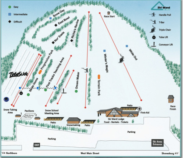 Ski Ward Ski Resort Ski Trail Map
