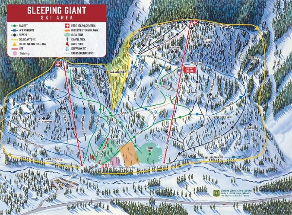 Sleeping Giant Ski Resort Ski Trail Map