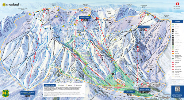 Snowbasin Ski Resort Ski Trail Map